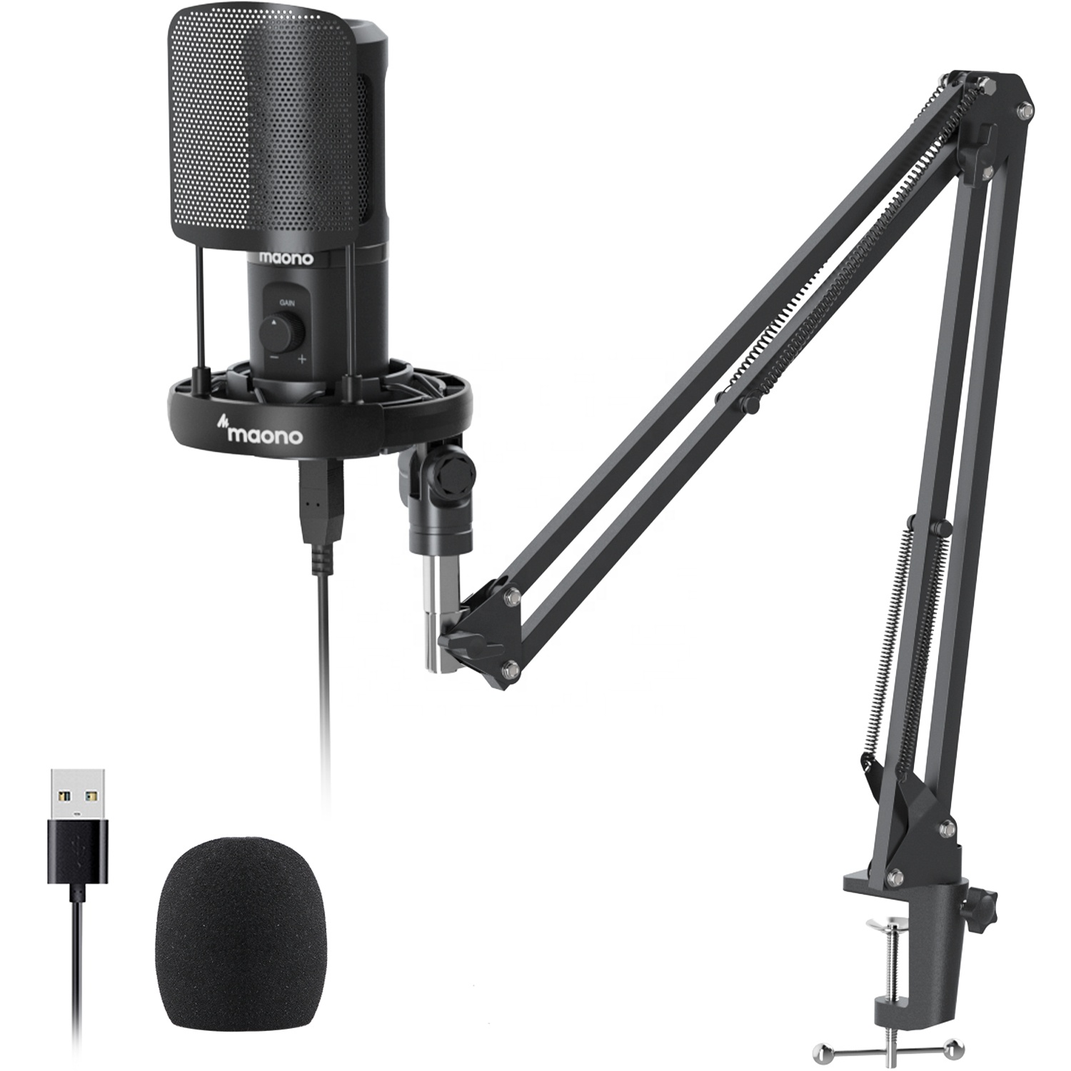 Condenser Microphone Kit - MAONO 전문가용 라이브 스트리밍 콘덴서 레코딩