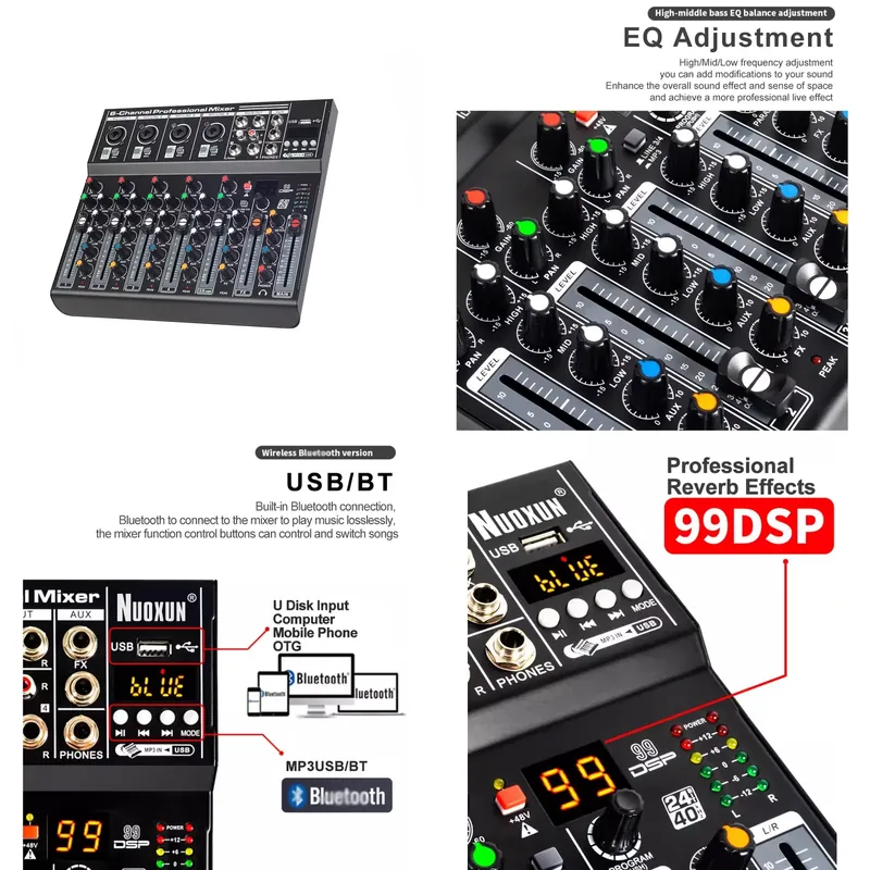 Audio Interface - 오디오 믹서 사운드 보드 콘솔 데스크