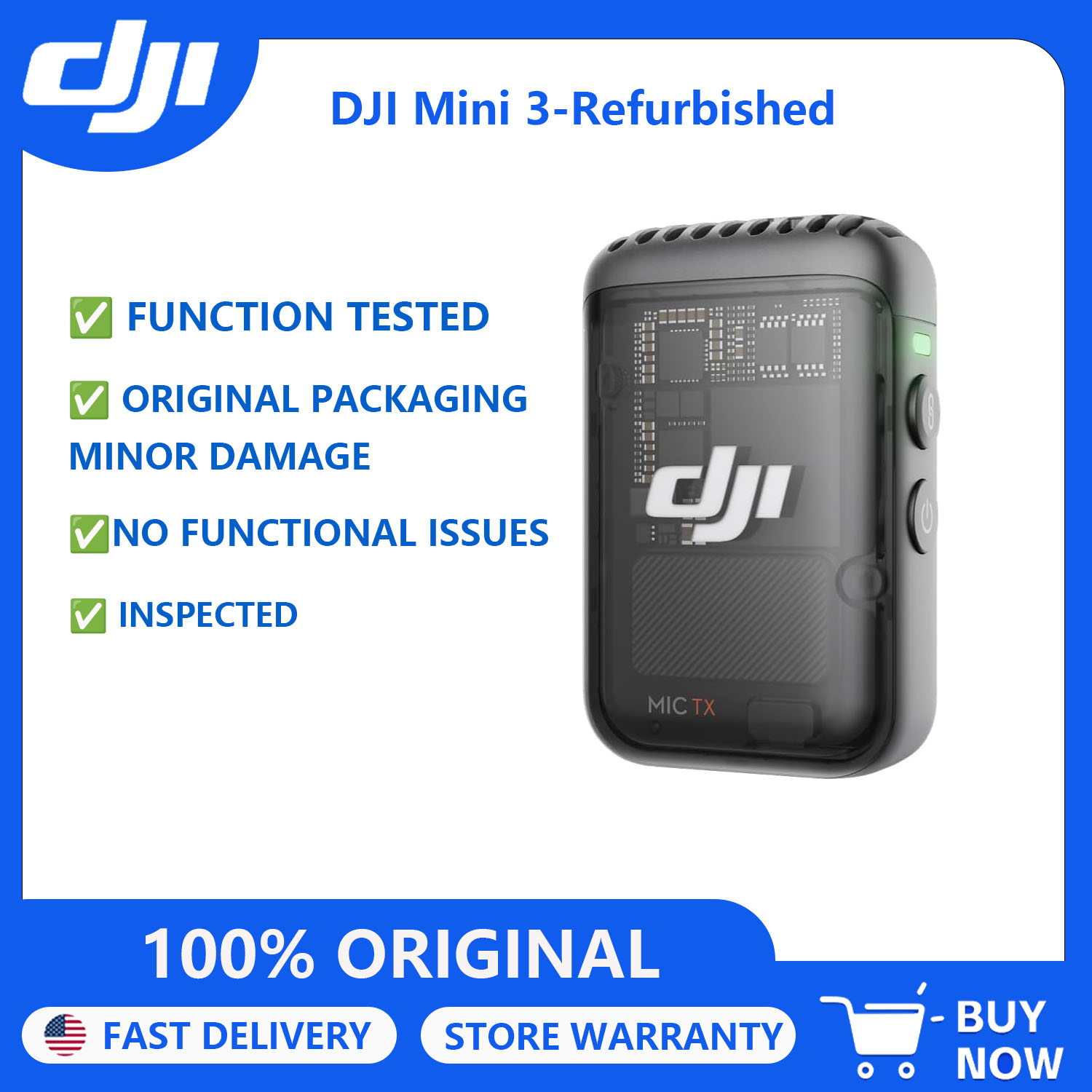Microphone Capsule - 재생산된 DJI Mic 2 송신기 무선