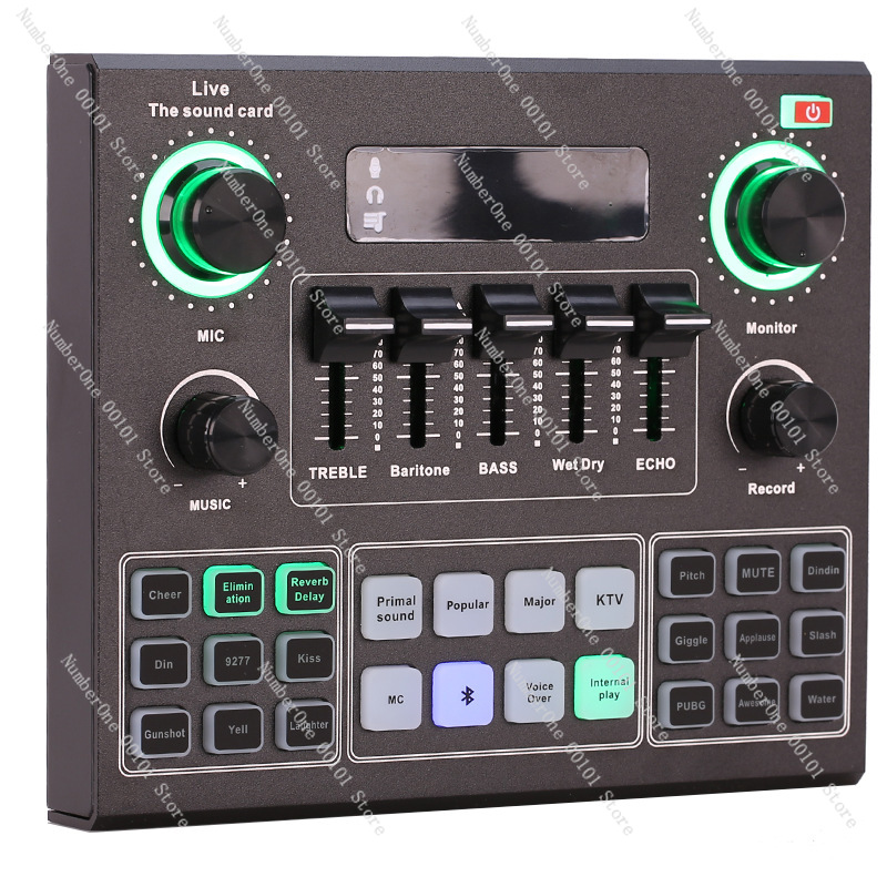 Usb Sound Card - V9 사운드 카드 마이크 세트 USB