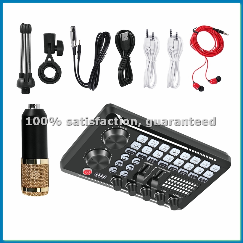 Condenser Microphone Kit - F998 사운드 카드 키트, BM-800 마이크