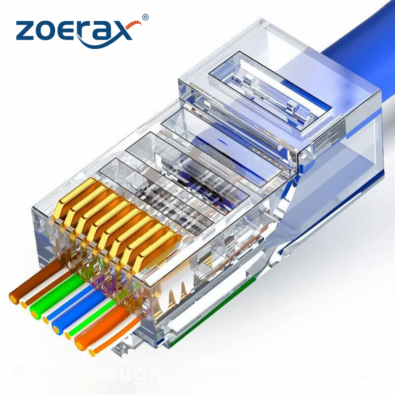 Rj45 Jack - ZOERAX 50/100 PCS RJ45 패스 스루