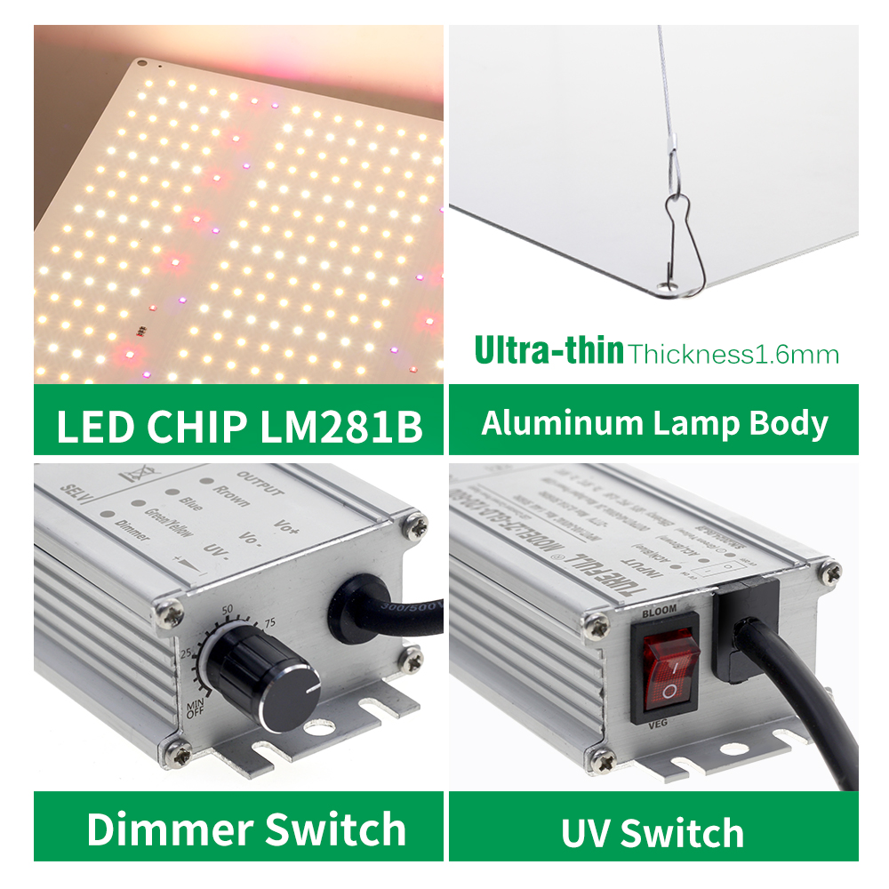 실내 식물 재배등 120W/240W 알루미늄 패널 밝기 - Knob Aluminum 리뷰 및 가격