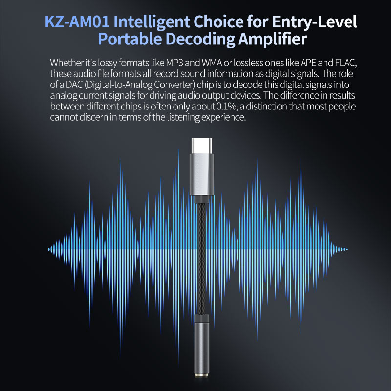 KZ AM01 타입-C-3.5mm 오디오 어댑터 케이블 - Audio Dac 리뷰 및 가격