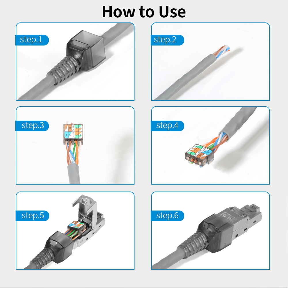 Cat6A/Cat6 차폐형 RJ45 커넥터, 도구 없이 - Rj45 Jack 리뷰 및 가격