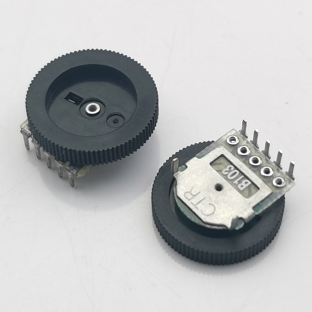 10개/세트 B103 10K옴 5핀 다이얼 휠 전위차계 - Potentiometer 10K 리뷰 및 가격