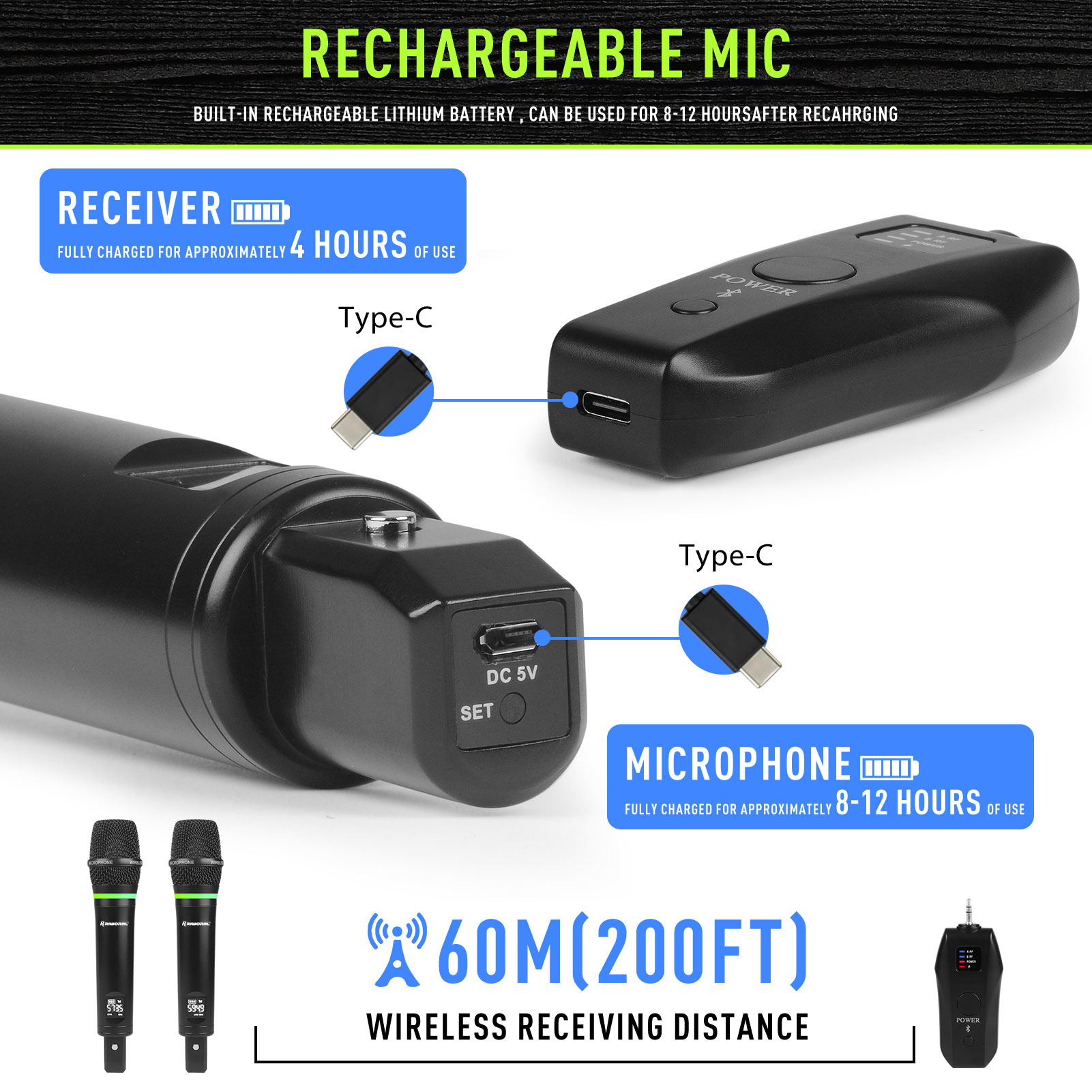 2026 RS-2 호스트 스테이지 공연용 충전식 전문가 - Condenser Microphone Kit 리뷰 및 가격