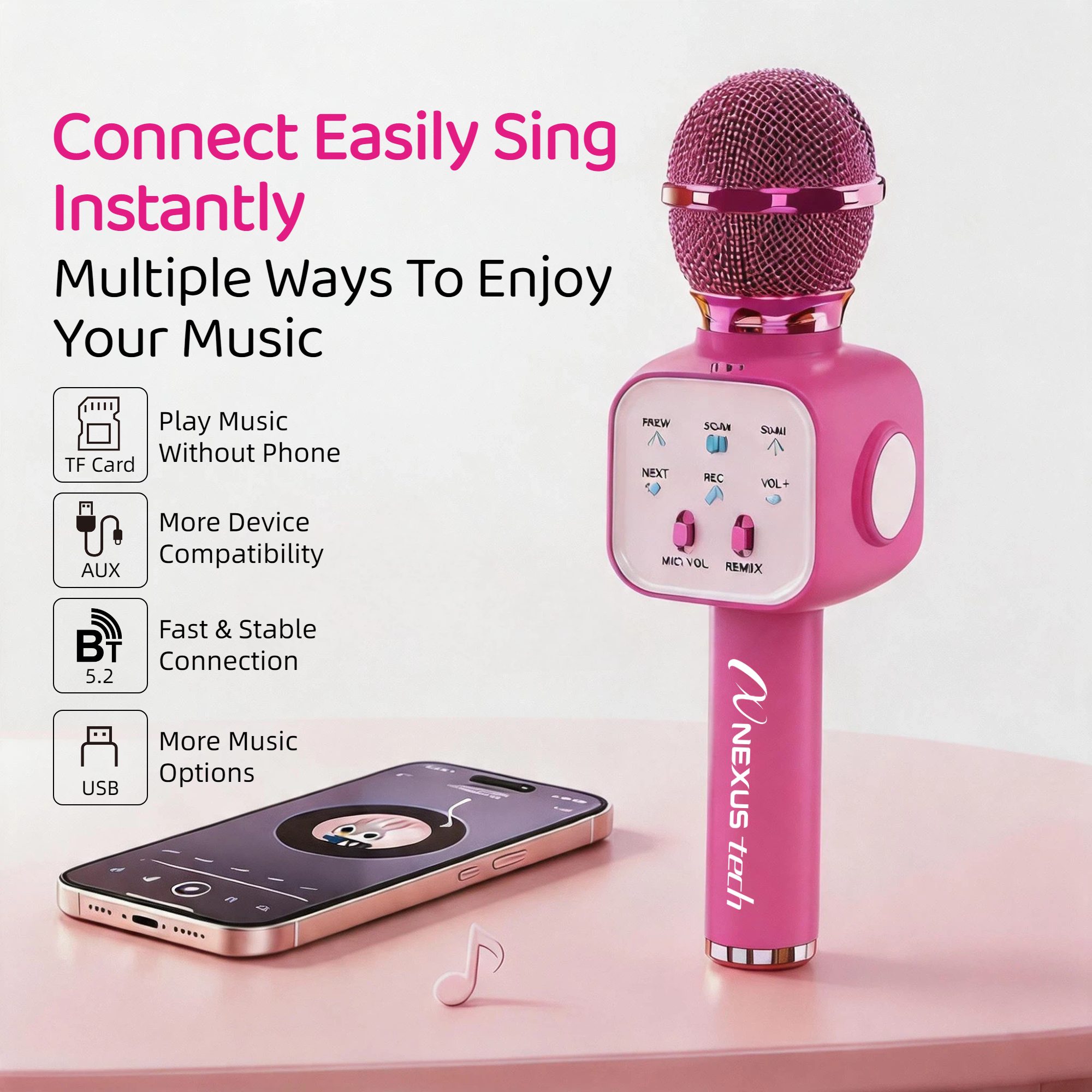 무선 블루투스 5.2 카라오케 마이크, 휴대용 스피커, - Condenser Microphone Kit 리뷰 및 가격