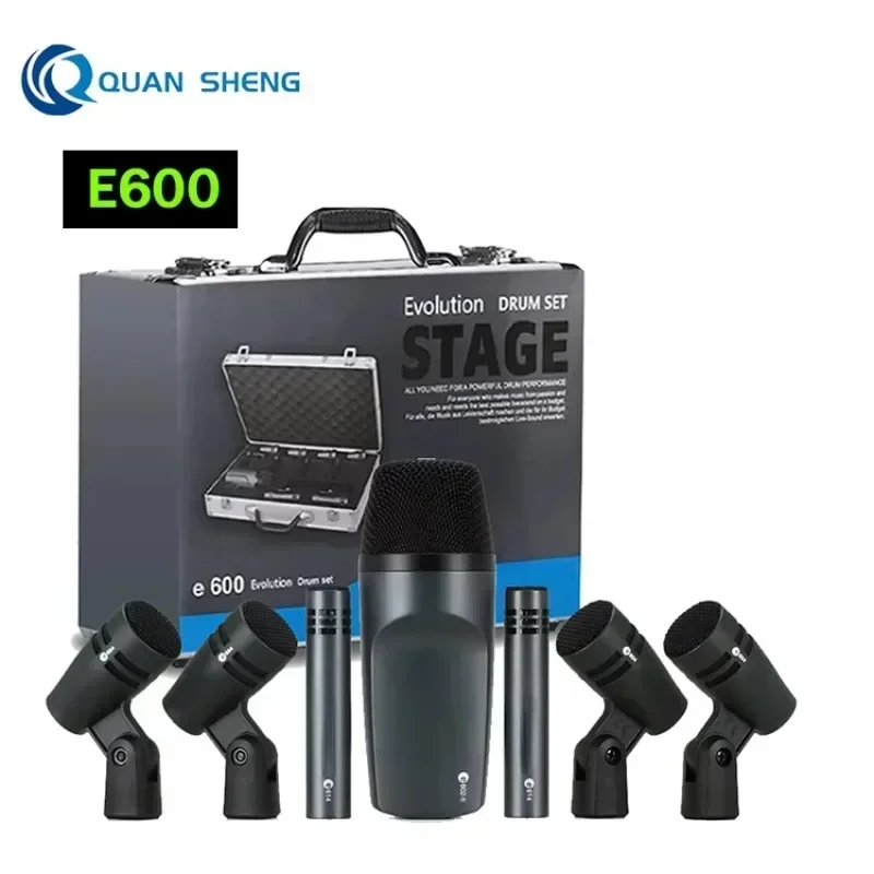 재고 있음 E600 드럼 마이크 키트 카디오이드 악기용 - Condenser Microphone Kit 리뷰 및 가격